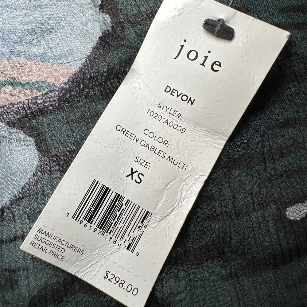 NWT Joie Devon Floral Printed Blouse - Picture 5 of 10